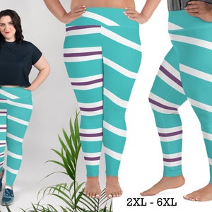 Vanellope Plus Size Yoga Leggings Women Workout Halloween Cosplay Von Schweetz Striped Fitness Running Wreck-it Ralph Sports Gift Activewear