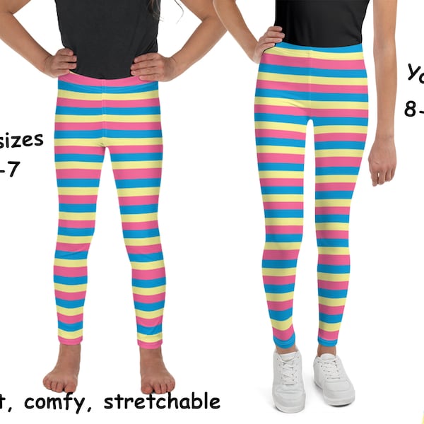 Fancy Nancy Striped Leggings Kids Cosplay Halloween Costume Children Spandex Pants  Birthday Gift Teens Outfit