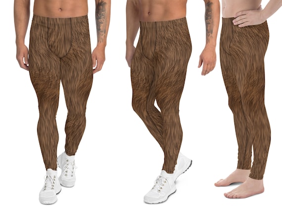 Brown Fur Animal Print Meggings Athletic Spandex Pants Men Cosplay Leggings  Bear Monkey Costume Halloween Activewear Party Outfit Running -  Canada