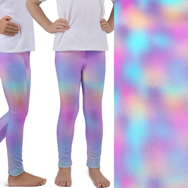 Unicorn Kids Athletic Leggings Rainbow Pastel Tie Dye Cosplay Halloween Children Pants Costume Birthday Spandex  Gift