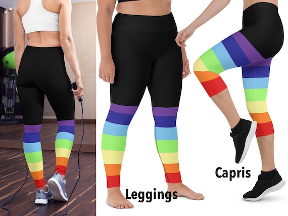 Rainbow Pride LGBT Striped Leggings Workout Woman Flag Lesbian Running  Fitness Spandex Pants Sports Gay Parade Gift Activewear Party -  UK