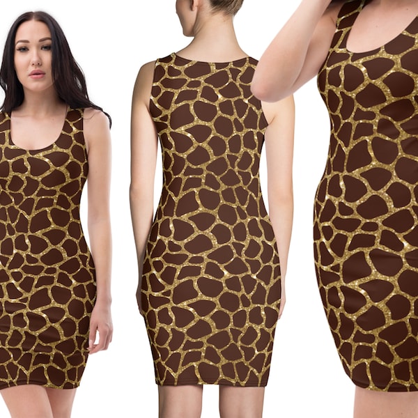 Giraffe Print Dress - Etsy