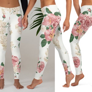   Essentials Women's Active Sculpt Mid Rise Capri Legging,  Pastel Pink Abstract Floral, Small : Clothing, Shoes & Jewelry