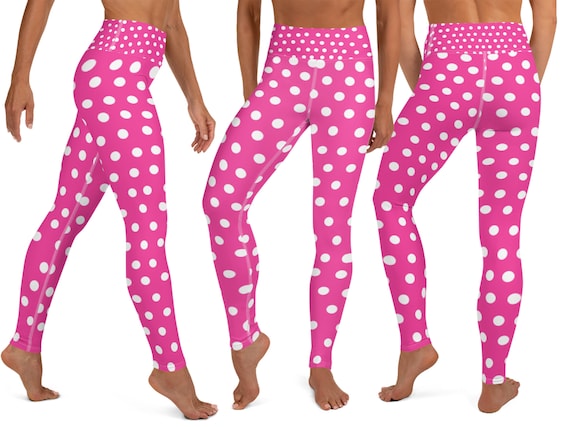 Polka dot workout leggings on sale