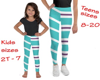 Vanellope Leggings Kids Halloween Costume Cosplay Striped Children Pants Birthday Gift Teens Princess Outfit Racer Child Party