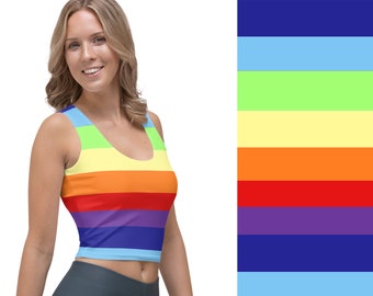 JLTPH Donna LGBT Gay Pride T Shirt Crop Top e Pantaloncini 2 Pezzi Set Estive Casual Sportivo Tute
