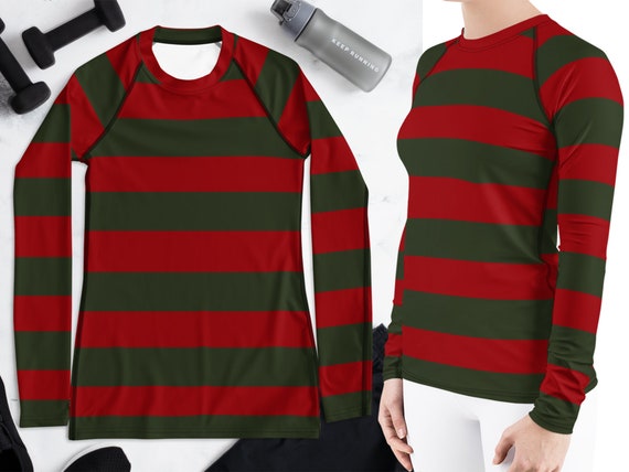 Freddy Krueger Shirt Striped Woman Halloween Costume Elm - Etsy Polska