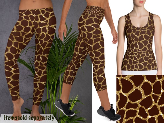 Costume da giraffa marrone Donna Abbigliamento sportivo Halloween Corsa  Cosplay Stampa Leggings per yoga Allenamento Canotta per animali Camicia  protettiva -  Italia