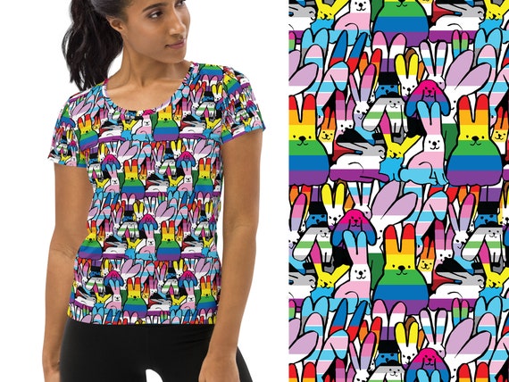 Pride Athletic Mesh T-shirt Bunny Ears 