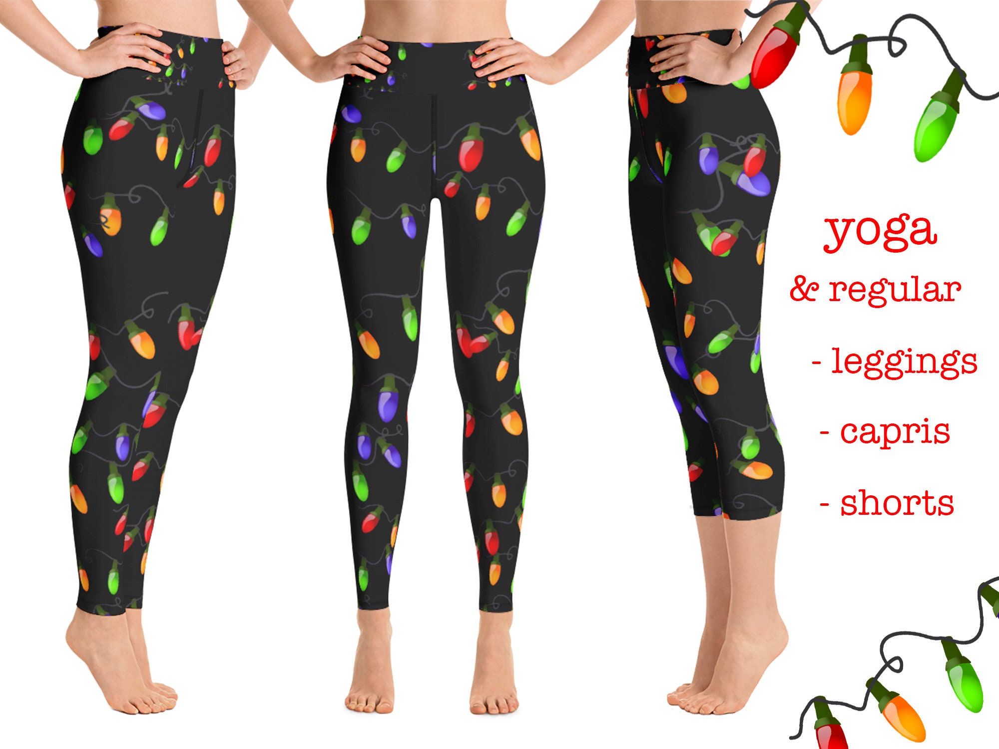 Legging De Noël Pour Femme - Taille Haute, Motifs Festifs, élastique, Pour Sport Ou Déguisement