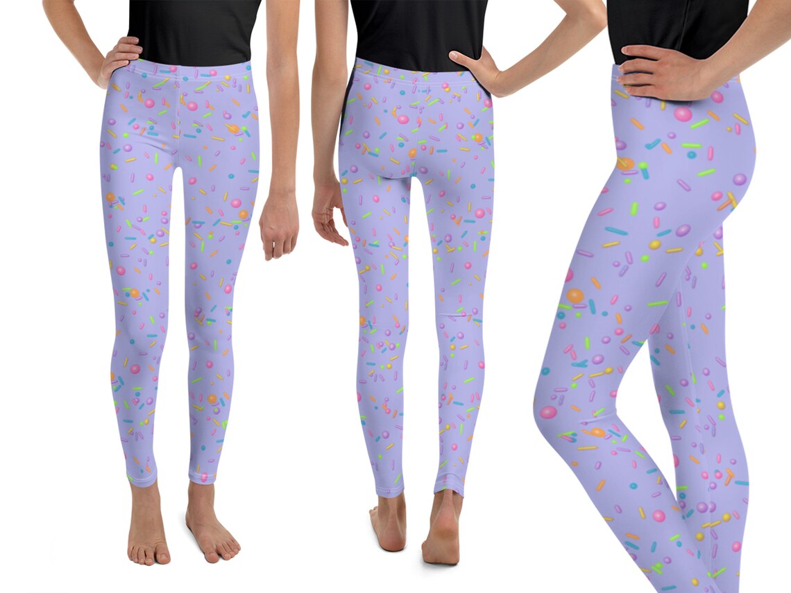 Cake Sprinkles Kids Leggings Birthday Party Pants Teens Etsy