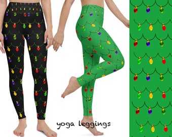 Christmas Tree Lights Yoga Leggings Women Gift Cosplay Workout