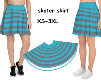 Anuedgis Grinsekatze Kostüm Kleid - Halloween Streifenkleid Für Damen Karneval & Cosplay