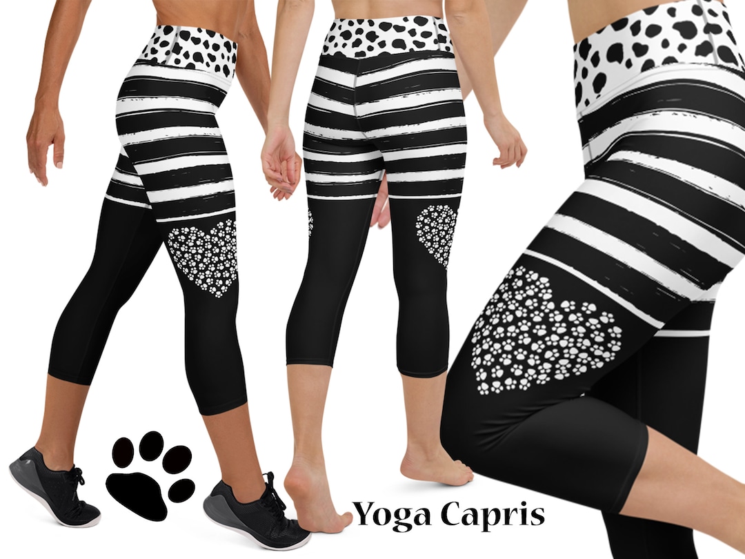 Dalmatian Print Daily Active Wear Girl Legging Cum Capri Pants