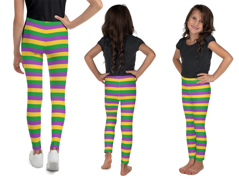 mardi gras leggings pants