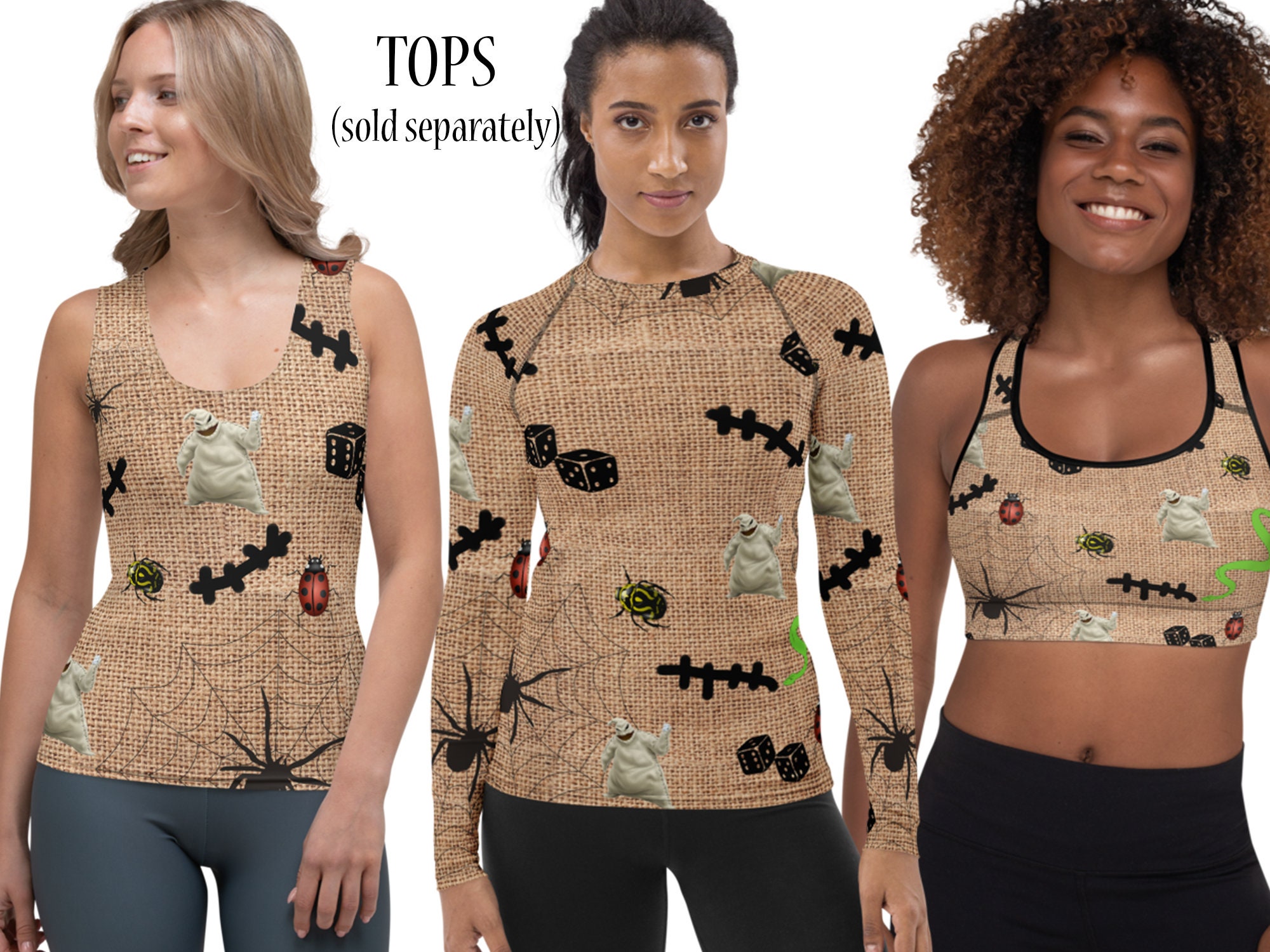 Oogie Boogie Halloween Rash Guard Shirt Boogeyman Cosplay Top Etsy