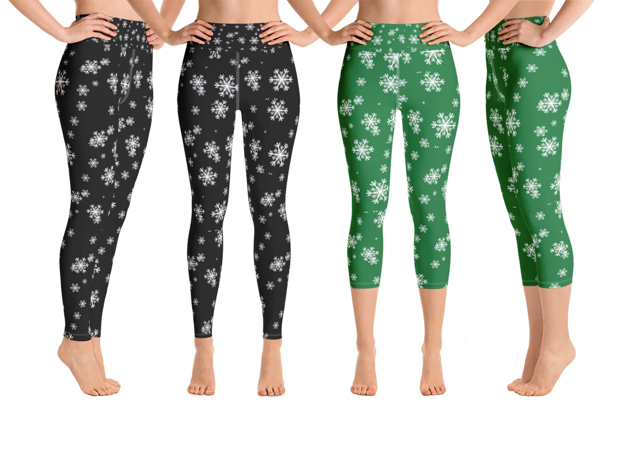 Christmas Snowflakes Workout Leggings 