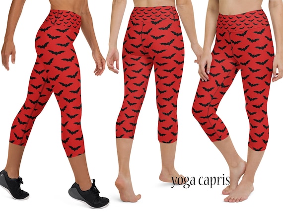 Sorciere noir chauves souris entrainement Leggings Halloween femmes rouge Cosplay Costume de course Yoga Activewear RunAnime fete cadeau Orange Spandex tenue Etsy Canada