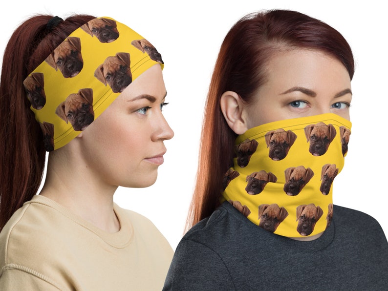 Personalized Neck Gaiter Custom Face Cover Mask Dog Shield Etsy