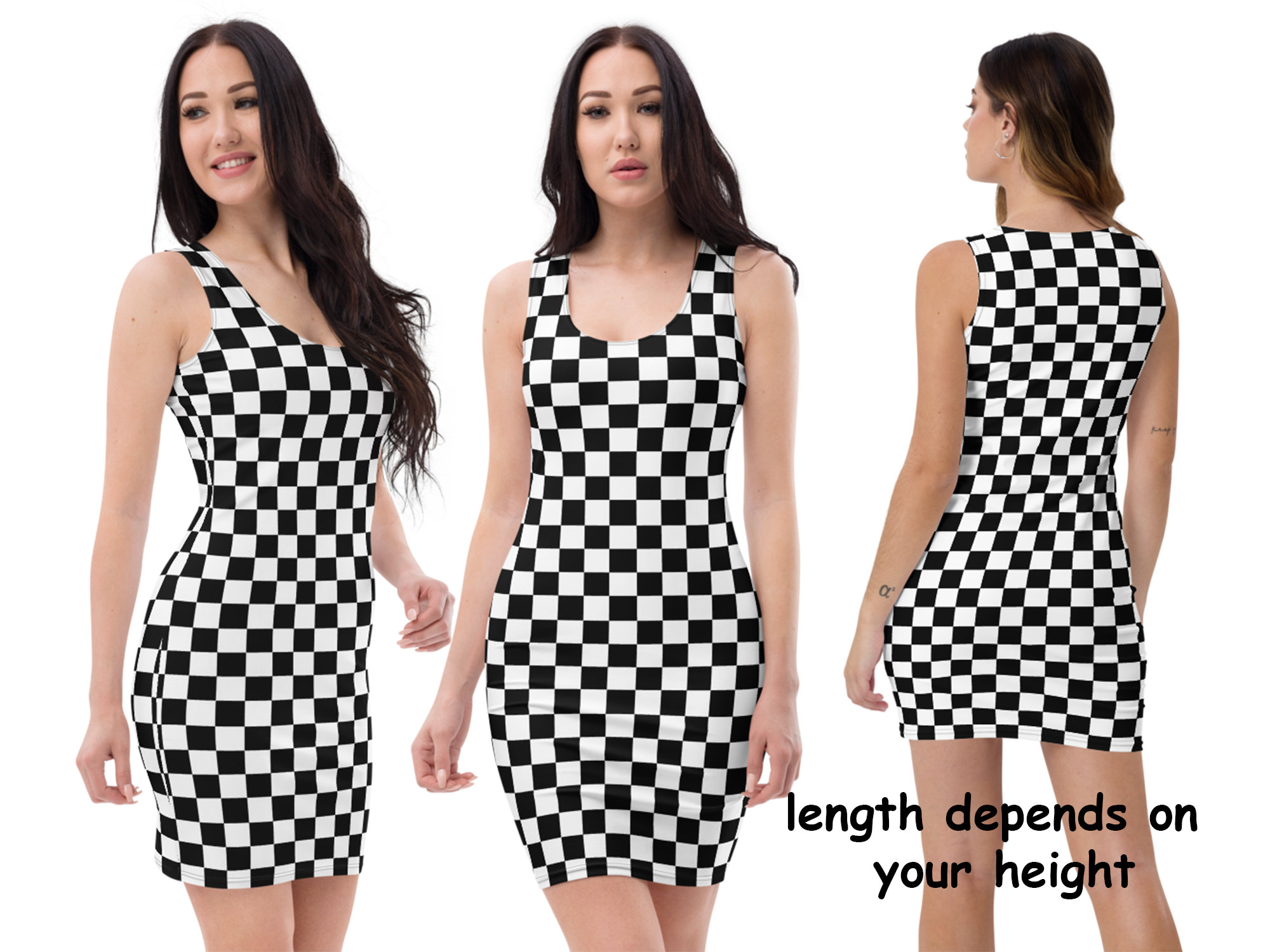 green emerald velvet dress Junior Plus Size Checkered Fitted Wrap Plunge Midi Dress