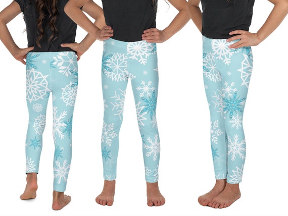 Elsa Frozen 2 Kids Leggings Snowflakes 