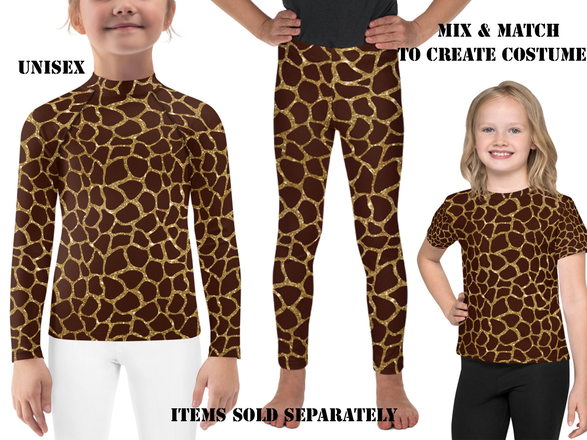 Giraffe Kids Athletic Costume Halloween 