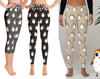 Leggings oiseaux Porg femmes yoga course déguisement d'halloween entraînement pantalon en élasthanne Cosplay vêtements de sport Star Wars fête geek