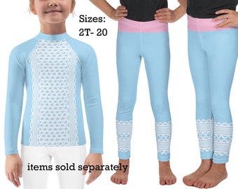 Bo Peep-kostym för barn Halloween-leggings Cosplay Rashguard-tröja Toy Story barnspets träningsförkläde födelsedagsoutfit