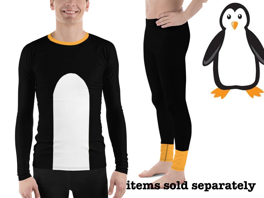 Penguin Athletic Men's Cosplay Costume Meggings Rash Guard Etsy