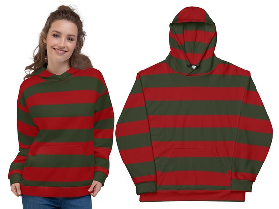 Nightmare Striped Freddy Hoodie Halloween Cosplay Shirt Serial - Etsy