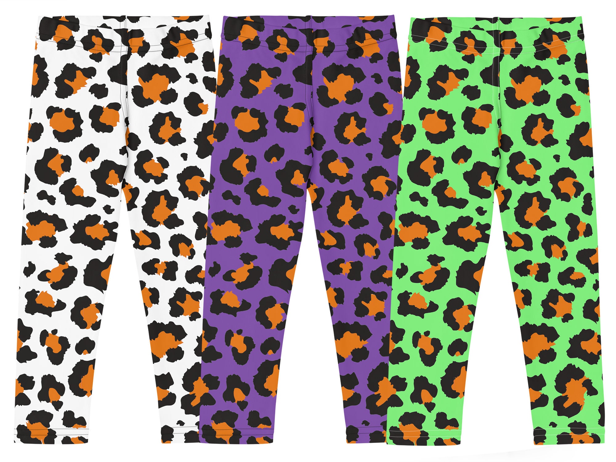 Halloween Animal Print Kids Leggings Leopard Cheetah Athletic Witch Pants Toddler Children Cosplay Costume Birthday Party Etsy Canada