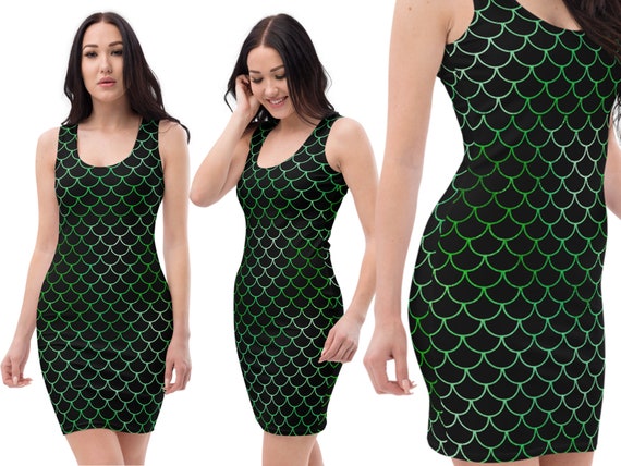 Sirena vestido ajustado mujeres verde pescado escala patrón - Etsy España Sirena vestido ajustado mujeres verde pescado escala patrón - Etsy España
