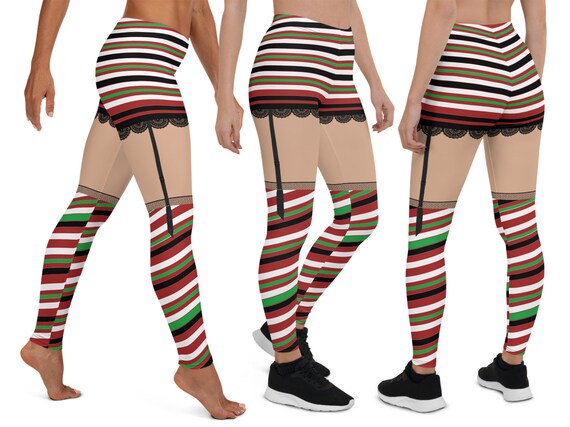 Illusion Shorts Christmas Elf Leggings Stockings Imitation Women