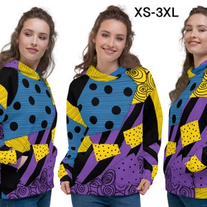 Sally Patched Rag Doll Hoodie Shirt Halloween Unisex Nachtmerrie Lelijke Kerst Trui Party Fleece Cosplay Outfit Sweatshirt Kostuum Cadeau