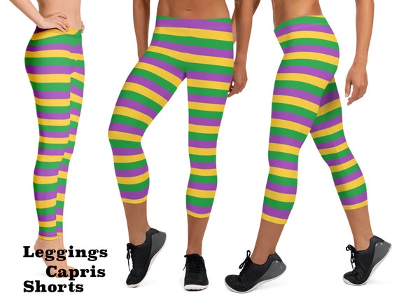mardi gras yoga pants