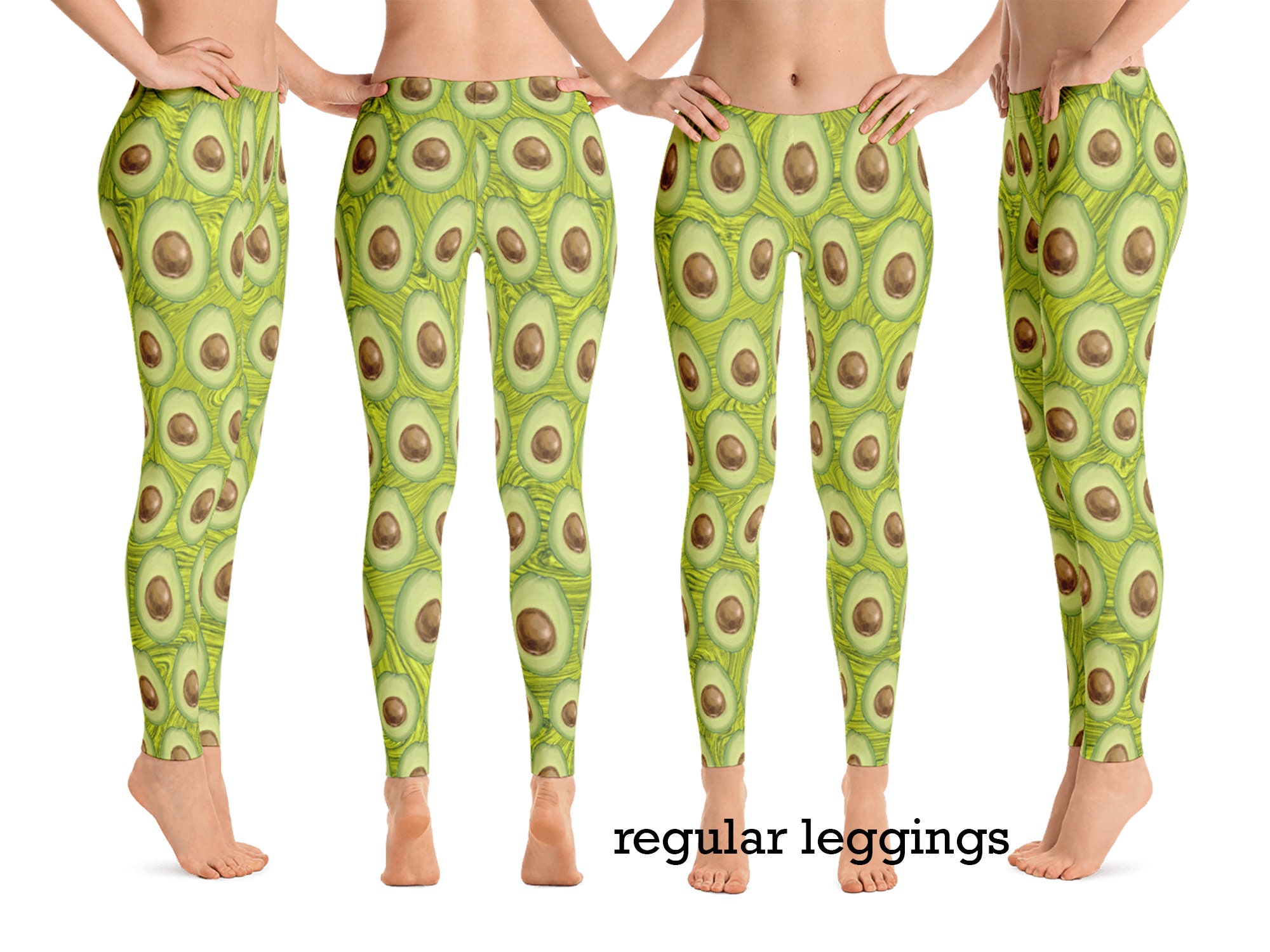 Avocado Workout Leggings Women's Yoga Pants Avo Avos | Etsy