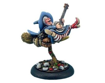 Discworld Witches Nanny Ogg on broom