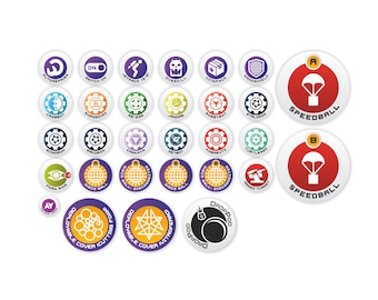 Infinity N5 new tokens set (30) – 15mm 25mm 40mm 55mm Acrylic Gaming Tokens for Tabletop, Speed Ball, TAG pilots, Deployable Cover Markers