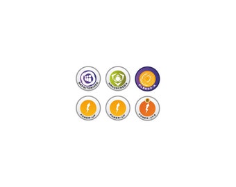 Infinity N5 Sepsitorized Power Up Nanoscreen Albedo Voodoo (6) – 15mm Acrylic Gaming Tokens for Tabletop, State Markers