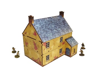WW2 Bolt Action PREPAINTED Wargaming Terrain 28mm 1:56 Normandy Townhouse #2