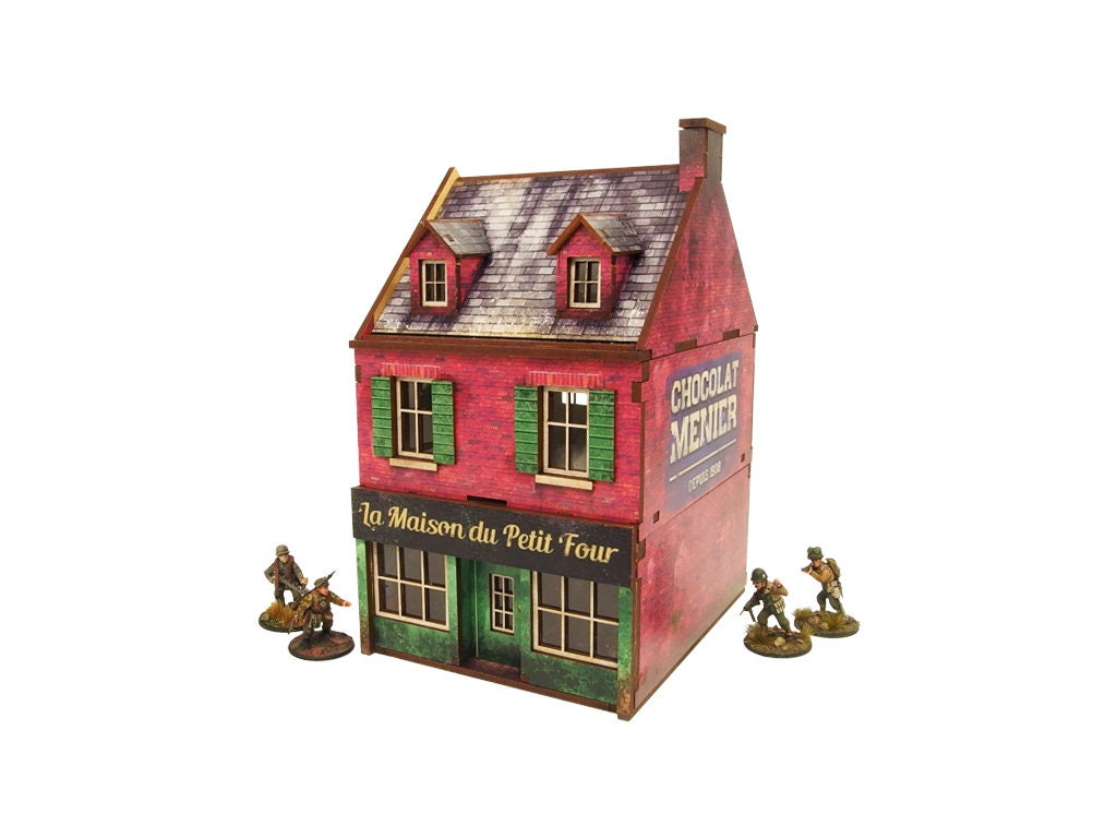 WW2 Bolt Action Normandy Cafe PREPAINTED [28mm 1:56]