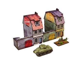 WW2 Normandy Townhouse 1 (2 pieces) PREPAINTED [15mm/1:100] [Flames of War / EPIC]