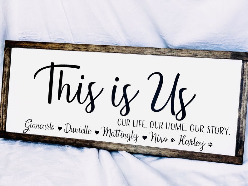 Our Home Family Established Customizable Family Sign Family Name Fall Decor Farmhouse Decor Our Crazy Our Story This Is Us Sign