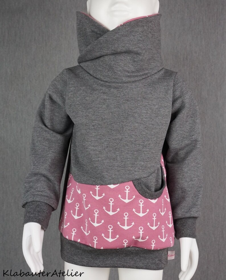 Hoodie Sweater Wrap Collar with Pocket Handmade Sweat Anchor | Etsy