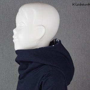 Hoodie Pullover Wrap Hood Handmade Sweat Anchor Maritime Blue Boys 68/74/80/86/92/98/104/110/116/122/128/134/140/146/152/158/164/170 image 5