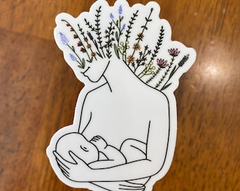 Breastfeeding Vinyl Sticker: Motherhood Art Decal