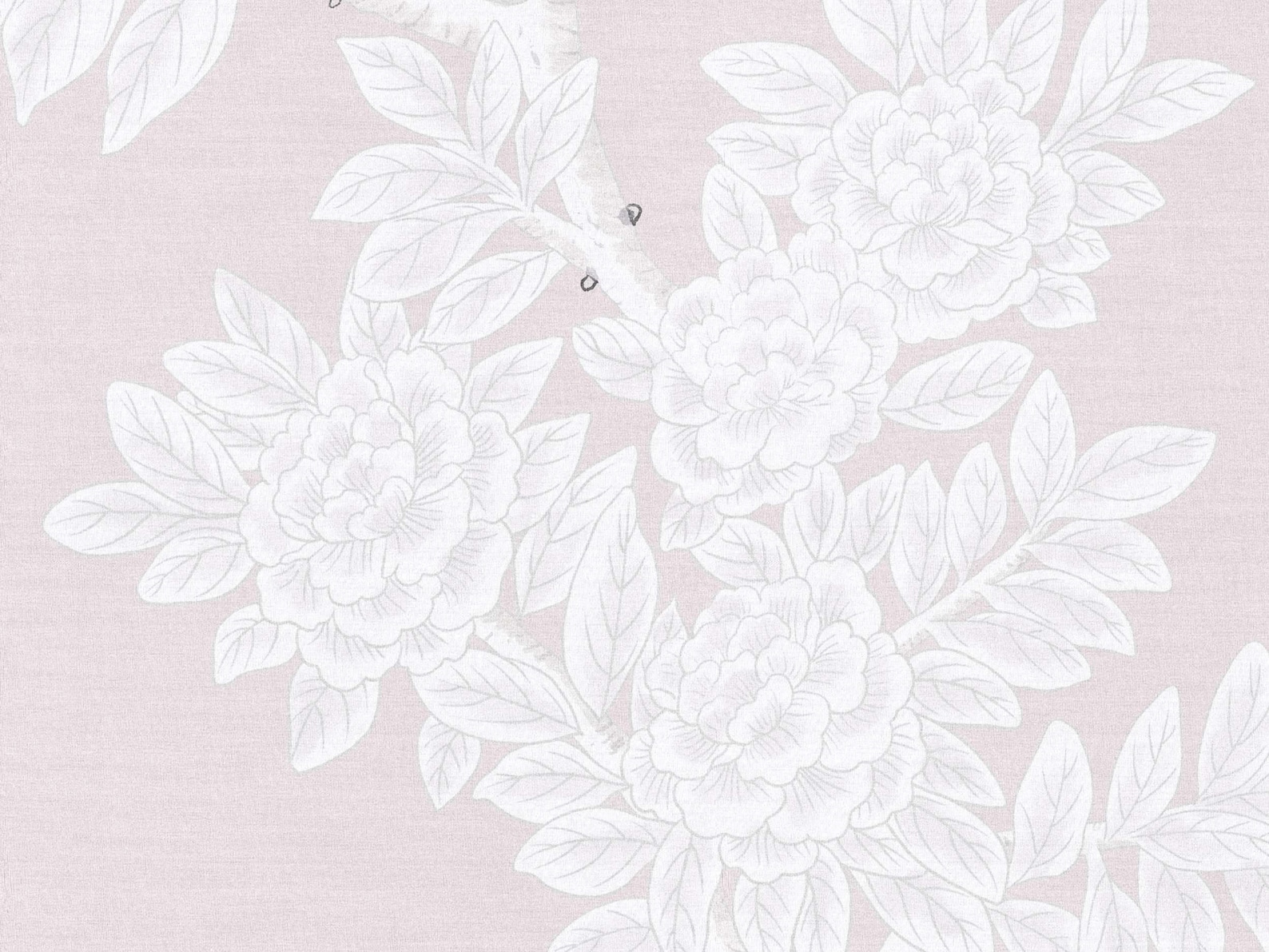 NAUZHA Pink Chinoiserie Wallpaper Mural Vintage Silk Wall Etsy