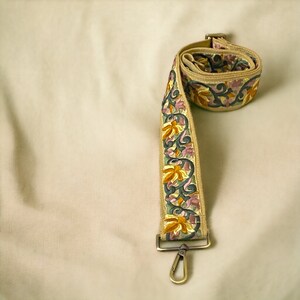 Colored Jacquard Embroidery Adjustable Purse Strap Removable Wide