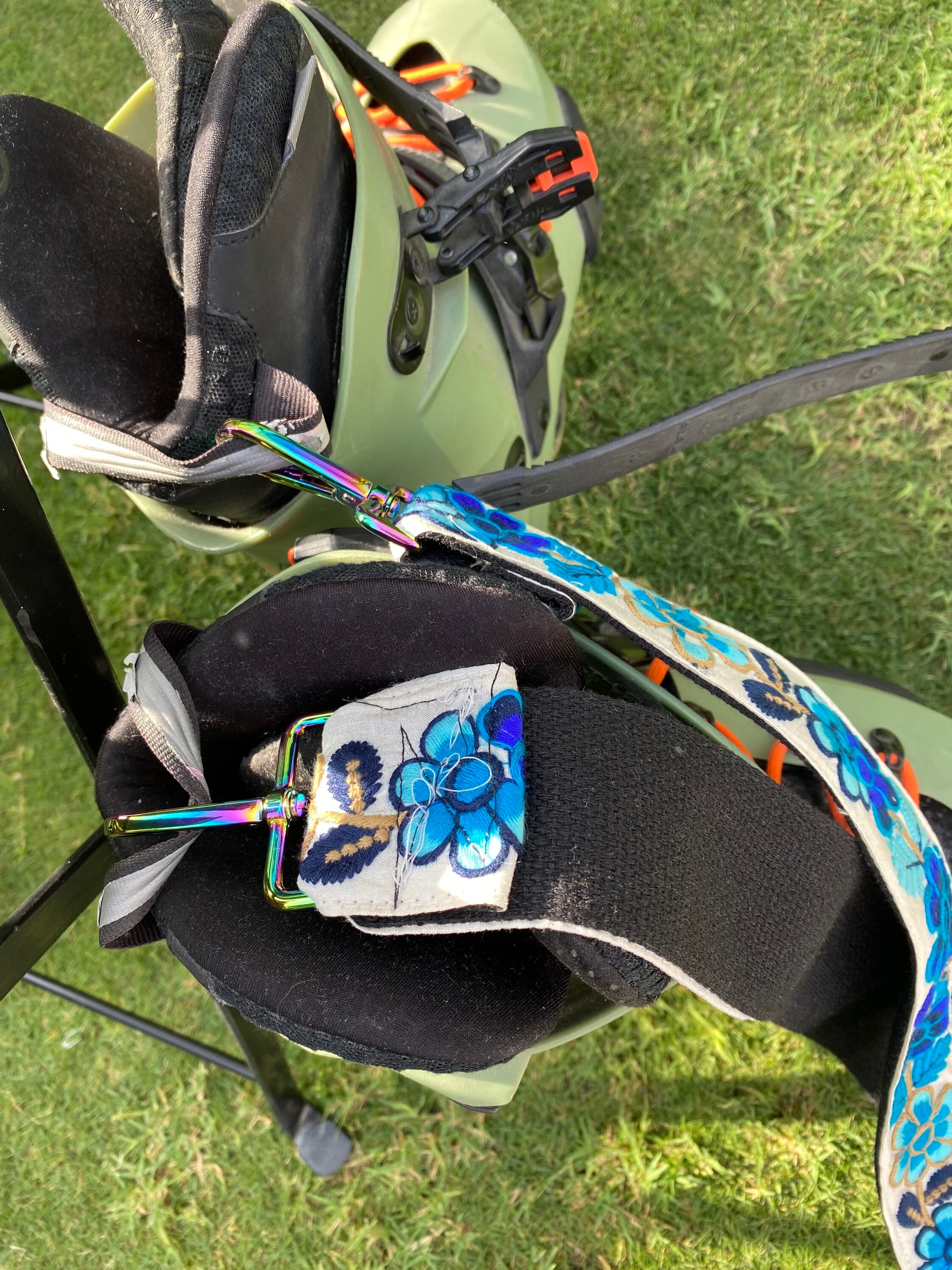 Embroidered inline skate strap or leash. Etsy