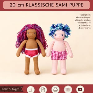 20 cm Waldorf Doll Sewing Instructions | Classic Sami Doll PDF Pattern | Cloth Doll | Instant Download